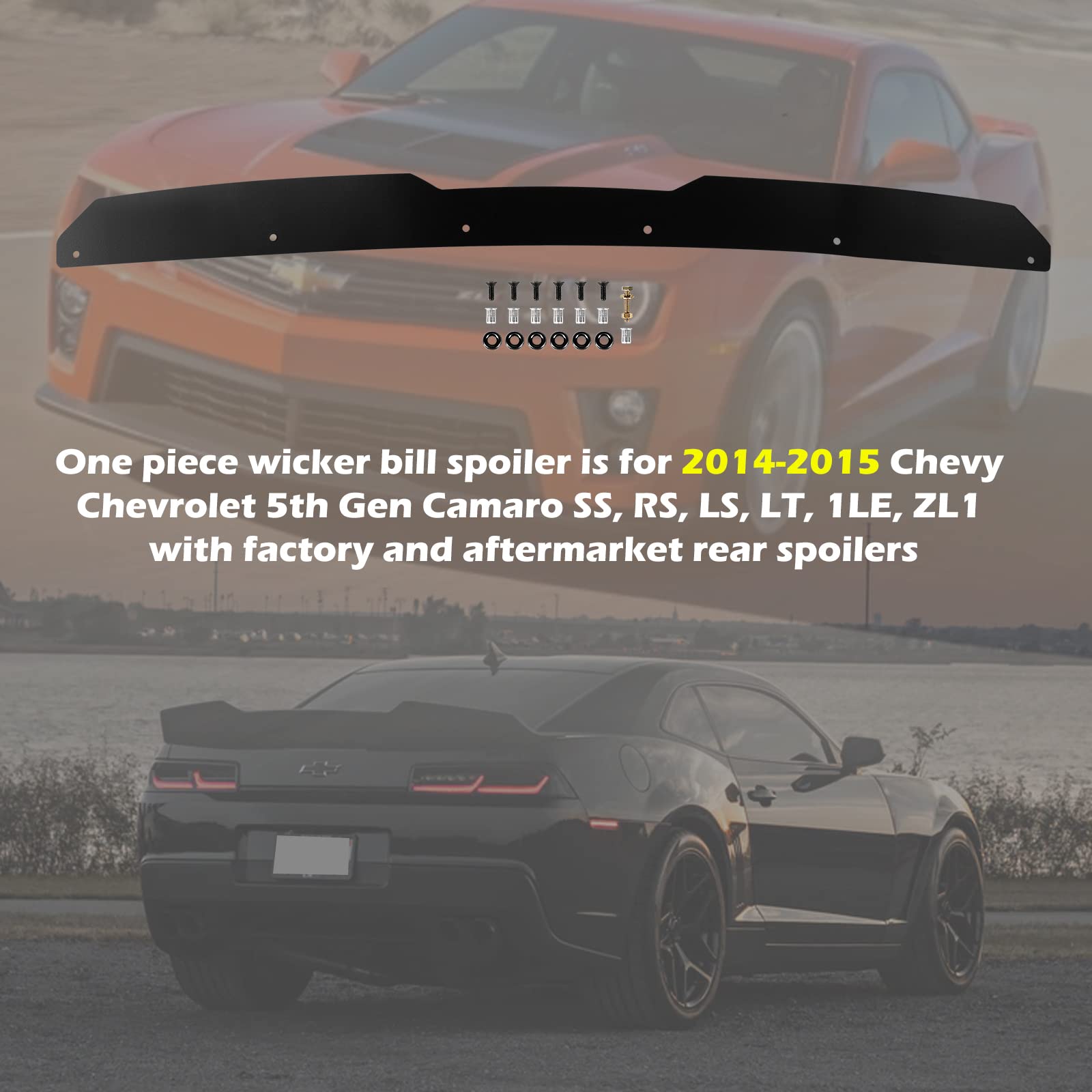 Amazon | リアウィッカービルスポイラー 2014-2015 シボレー第5世代